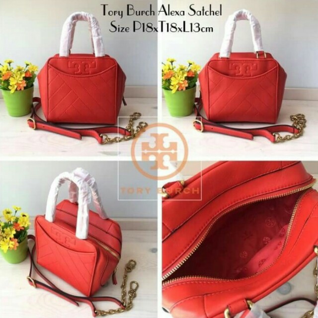 TORY BURCH Alexa Mini Satchel Barang Mewah Tas Dompet di Carousell