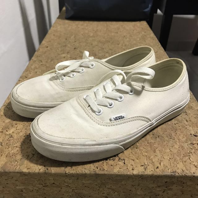 Remain scandal hatred Vans Authentic - All White, Women's Fashion, Footwear, Sneakers on Carousell