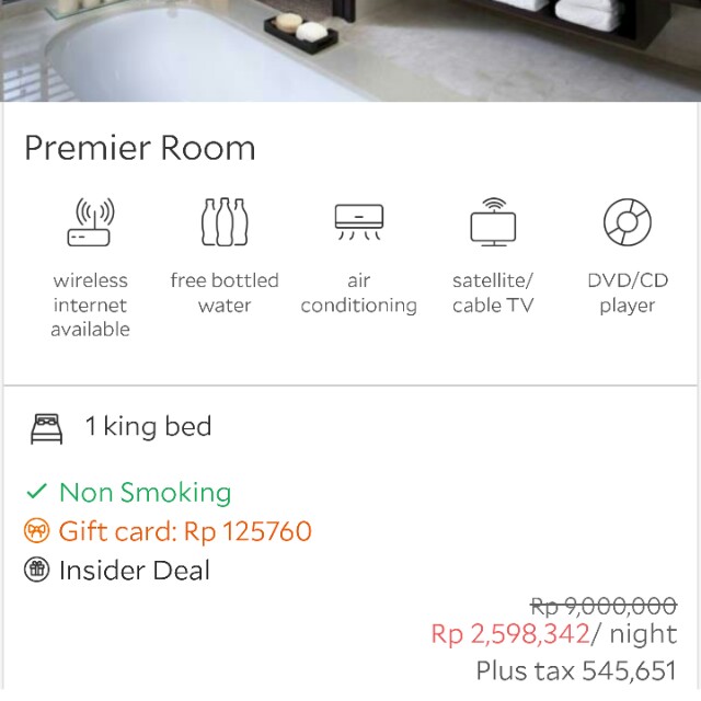 Voucher hotel MANDARIN ORIENTAL JAKARTA, Tiket & Voucher, Kartu Hadiah