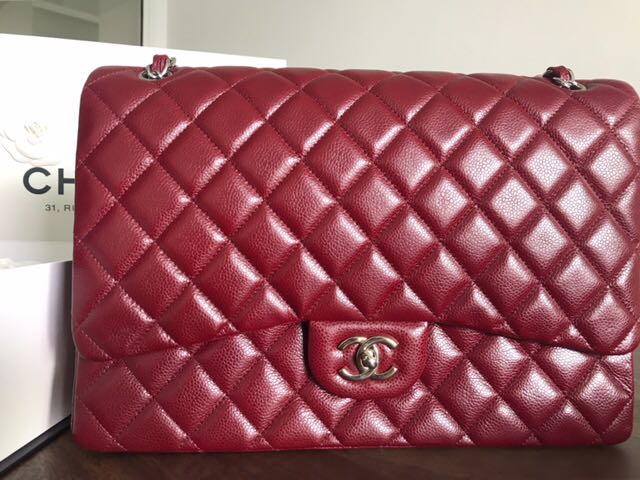 Chanel maxi red caviar Clearance