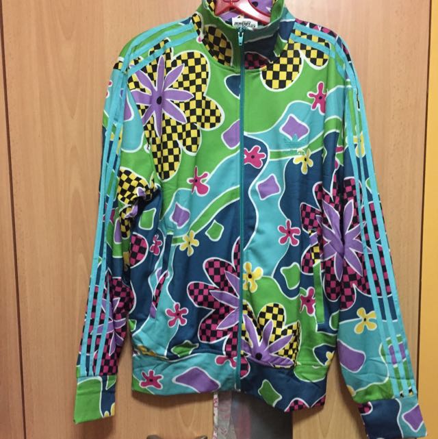 floral adidas suit