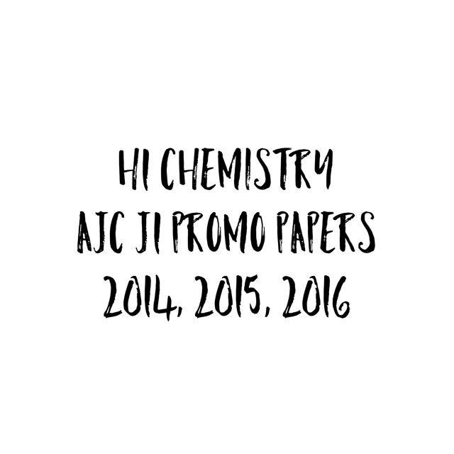 H1 Chemistry Ajc J1 Promo Papers 14 15 16 Books Stationery Textbooks On Carousell
