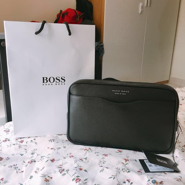 Hugo boss leather pouch store