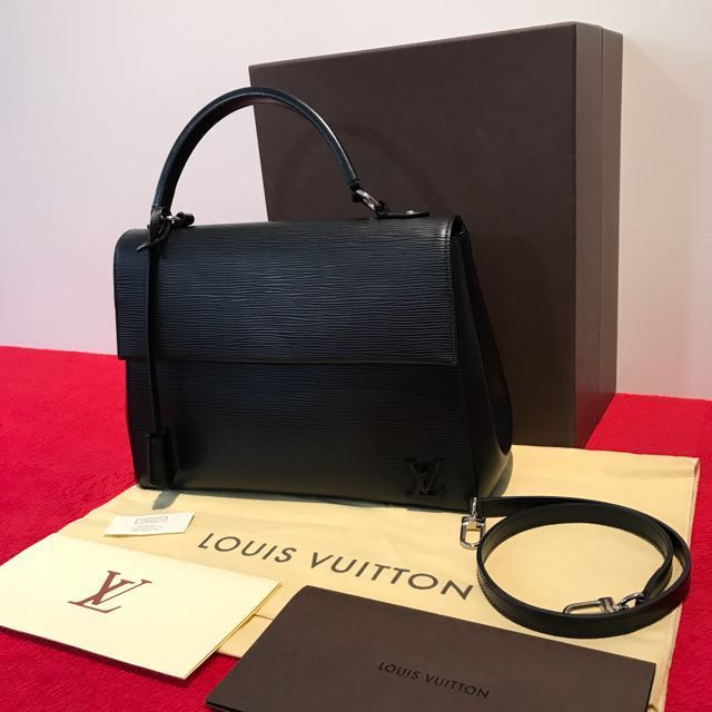 louis vuitton black top handle bag