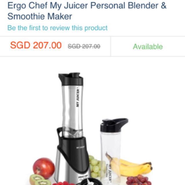 ergo chef my juicer personal fruits vegetables blender TV Home Appliances Kitchen Appliances Juicers Blenders Grinders on Carousell