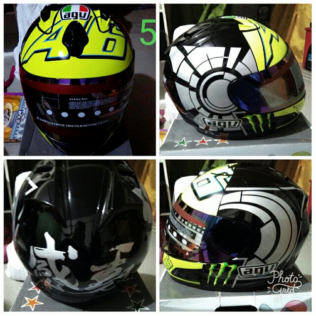 Helmet agv copy ori full face saiz XL, Aksesori Auto di 