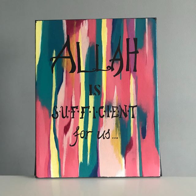 Islamic Quotes Acrylic Painting On Canvas Furniture Home Decor