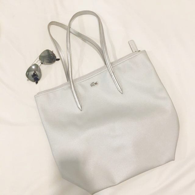 Silver best sale tote bags