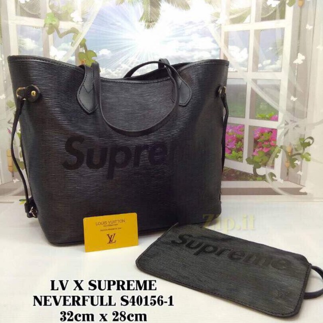 LV x Supreme Neverfull bag inspired