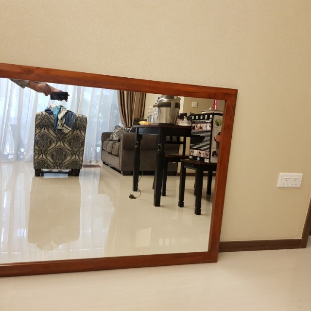 Picket and rail mirror 120 by 90cm, Furniture & Home Living, Furniture