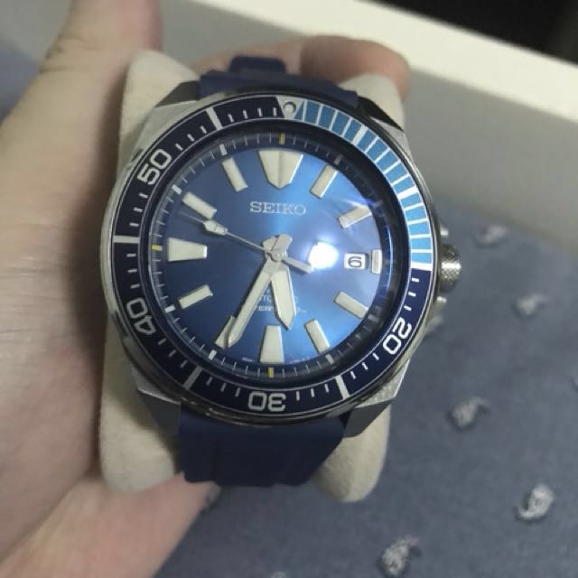 Seiko Prospex Samurai SRPB09 Blue Lagoon Men s Fashion Watches Accessories Watches on Carousell