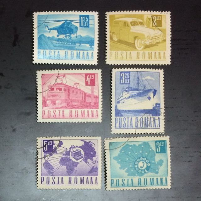 Stamp Posta Romana Romania 1971 Transport Vintage Collectibles Stamps Prints On Carousell