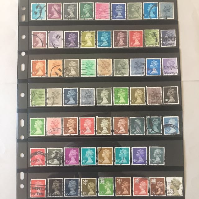 Used queen elizabeth's definitives stamps high values vintage issues