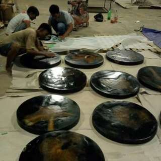 Proses produksi Coffee table wood combination color black