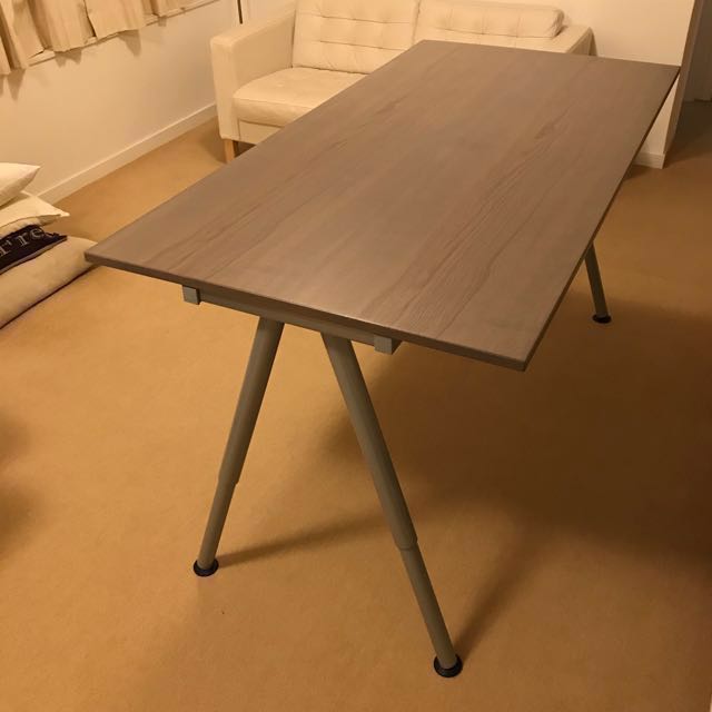 Ikea Galant Desk With Adjustable Metal Legs Multi Purpose Table