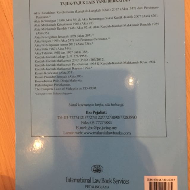 Akta Kanak Kanak 2001 Akta 611 Dan Peratuan Peraturan Textbooks On Carousell