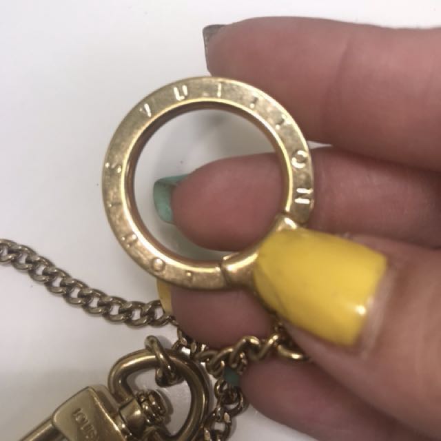 Authentic Louis Vuitton Damier Ebene Navona Pochette Accessories with  Extender Key Ring