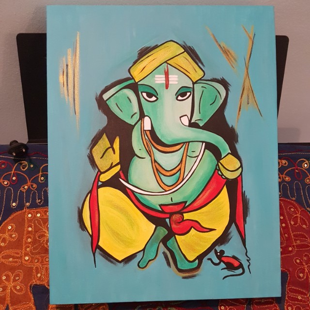 Hand Painted Ganesha Painting Furniture Home Decor On Carousell