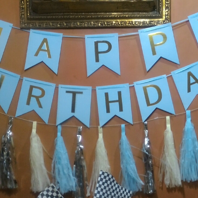 Happy Birthday Banner With Tassel On Carousell