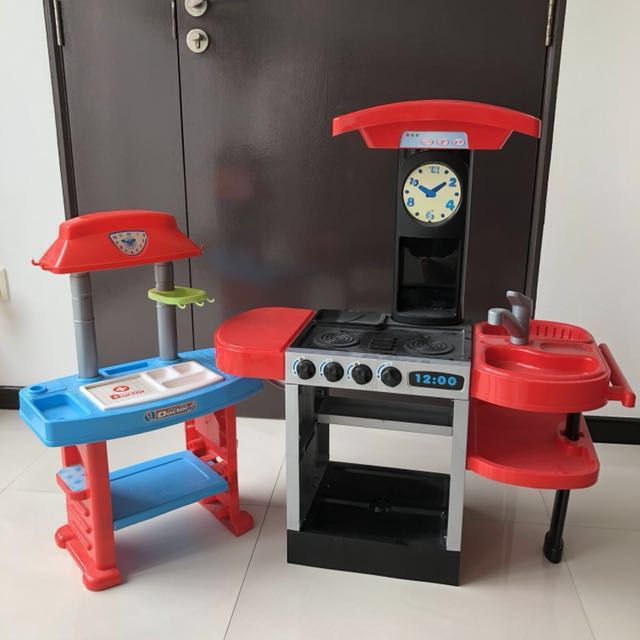 Kids Kitchen Doctor Station Set Babies Kids Toys Walkers On