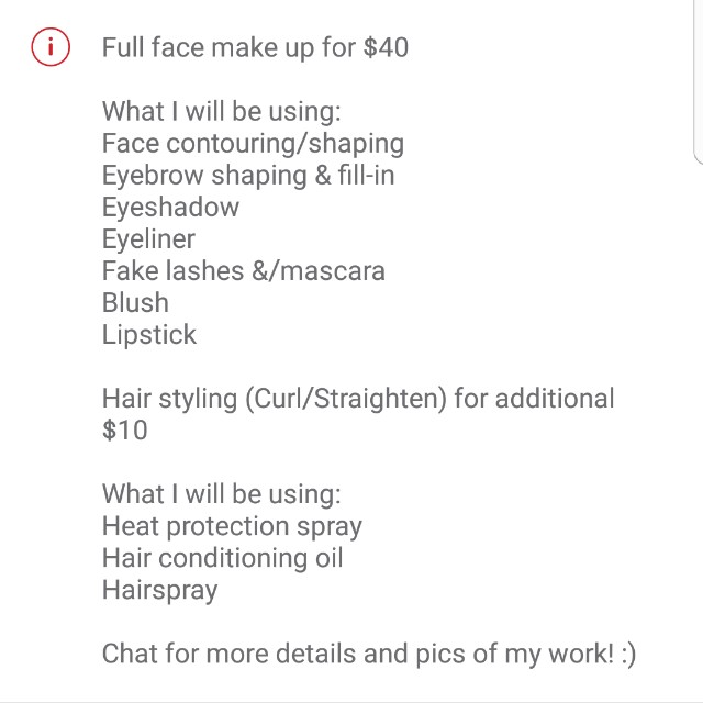 Make up (Category: Makeup) located in Singapore. Submitted by ch0c0lat3s (Listing ID 132272158, Image 2). Description: Chat for more details :).