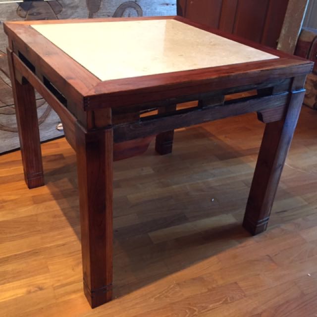 Oriental Ash Wood And Stone Top Table Furniture Tables Chairs On Carousell