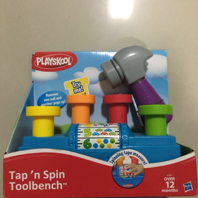 playskool tap n spin tool bench