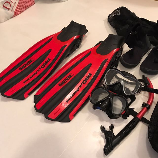 Seac Proline Beuchat Diving Gear With Bag Sports Sports Apparel On Carousell