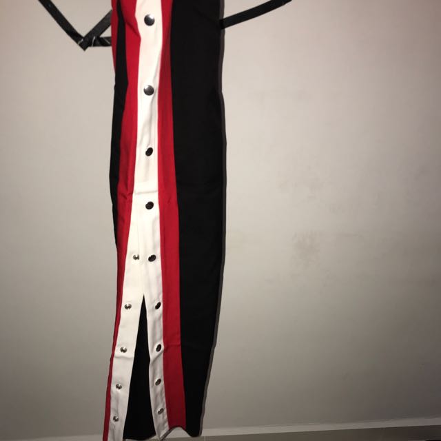 Red sales snap pants