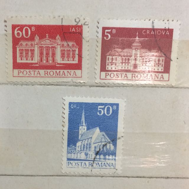 Stamp Posta Romana Romania 1973 Monuments Vintage
