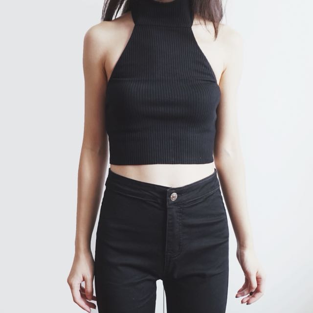 Turtleneck halter top top