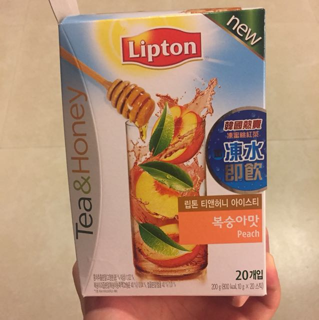 韓國lipton Instant Iced Peach Tea 即沖凍蜜桃紅茶 嘢食 嘢飲 飲料 Carousell