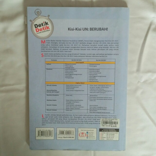 Detik Detik Un Bahasa Indonesia 2016 2017 Sma Ma Kunci Jawaban Buku Alat Tulis Buku Pelajaran Di Carousell