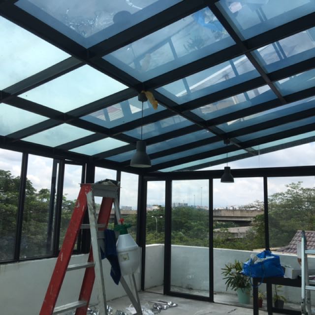 Glass roof skylight tinted, Furniture & Home Living, Home Decor, Vases