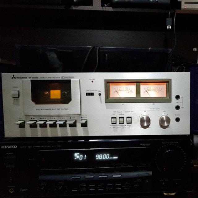 Mitsubishi dt-4550s stereo cassette deck player for amplifier amp hifi ...