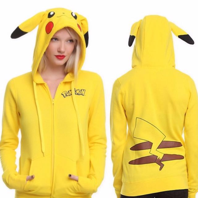 Yellow pikachu hoodie clearance