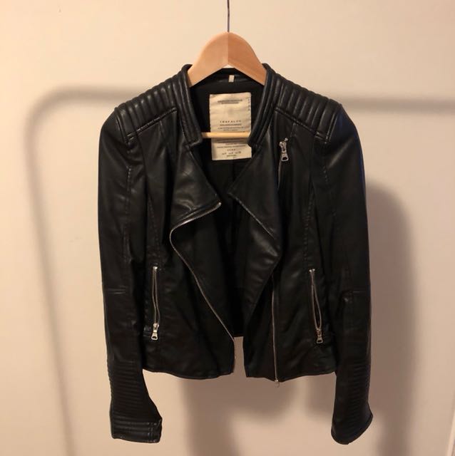 trf outerwear leather jacket