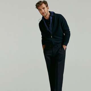 Massimo Dutti Textured Weave Hooded Cardigan