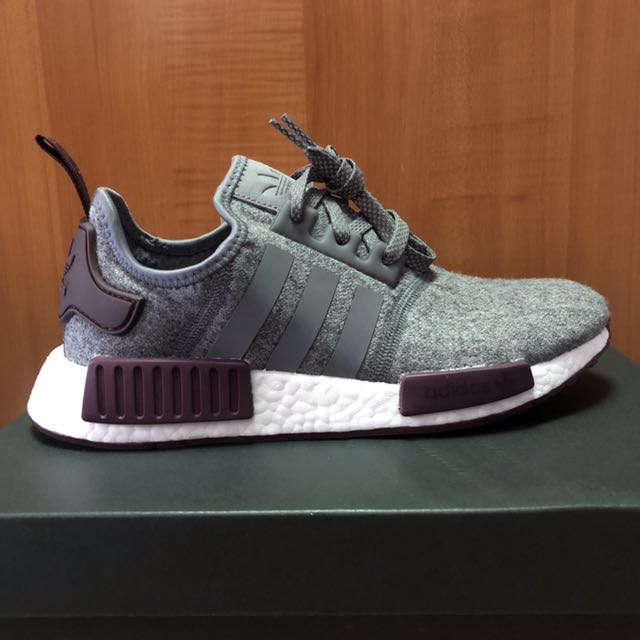 Adidas nmd grey and purple hotsell