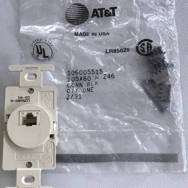 AT&T RJ45 Jacks, Computers & Tech, Parts & Accessories, Cables ...