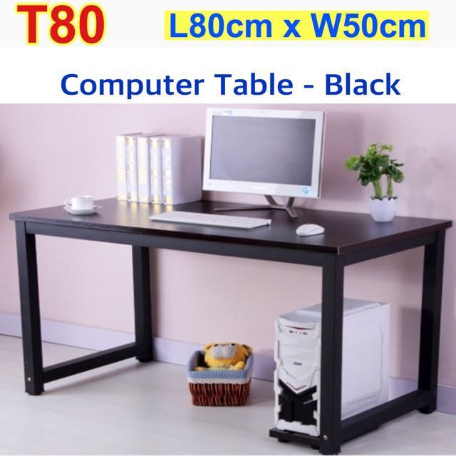 black computer desk