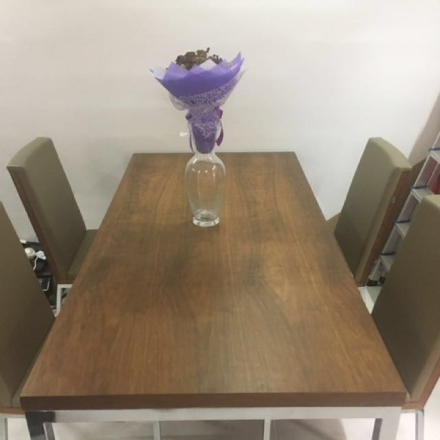 Cellini Dining Table Modern And Cool Solid Wood Metal Legs Solid Wood And Metal Legs