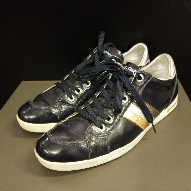Dolce Gabbana DG Mens 7.5 navy sneakers 