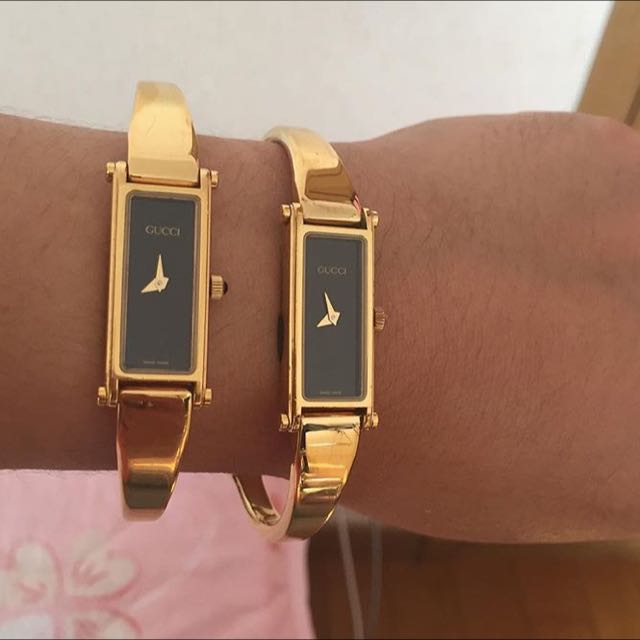 gold gucci bracelet watch