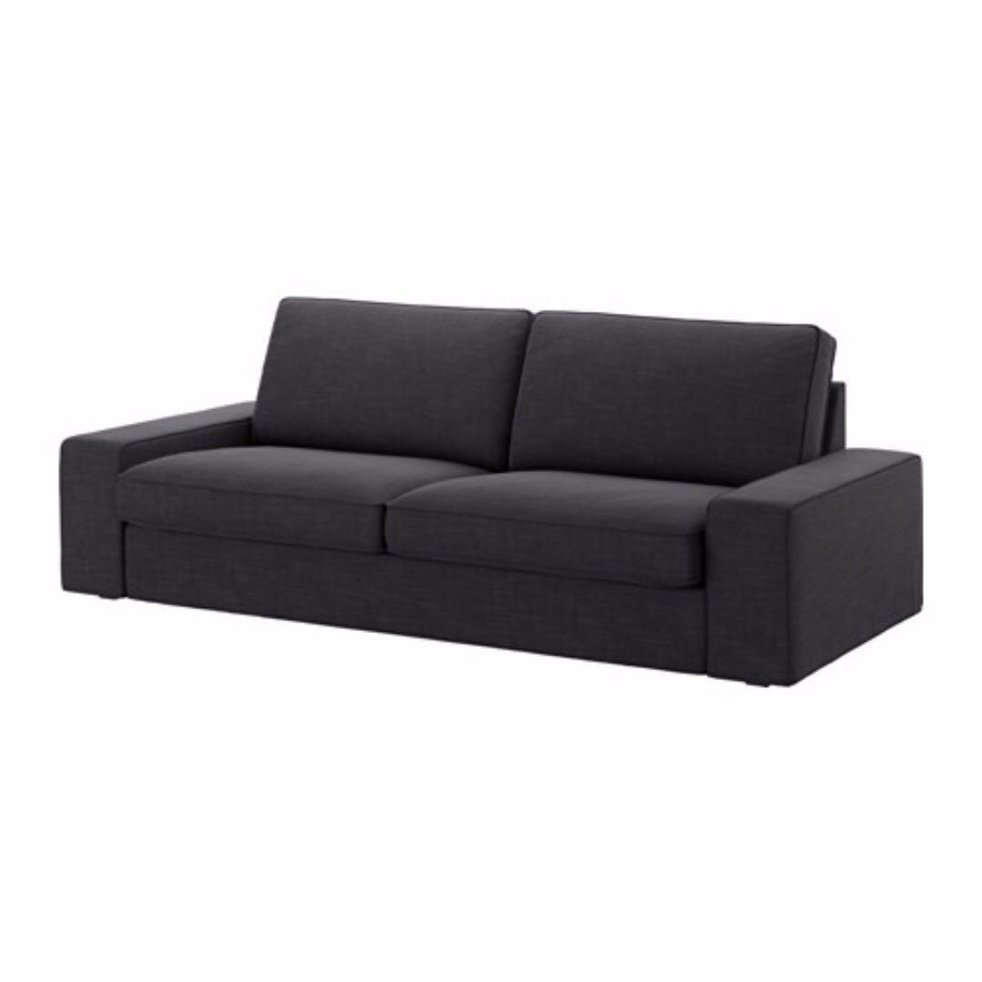 Ikea Kivik 3 Seater Sofa Free Remote Control Holder Furniture Photo