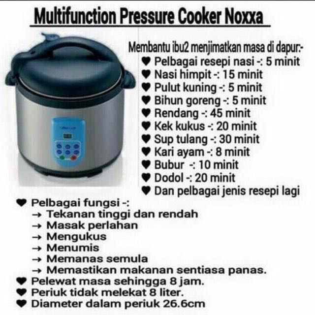 Noxxa Pressure Cooking TV Home Appliances Kitchen Appliances