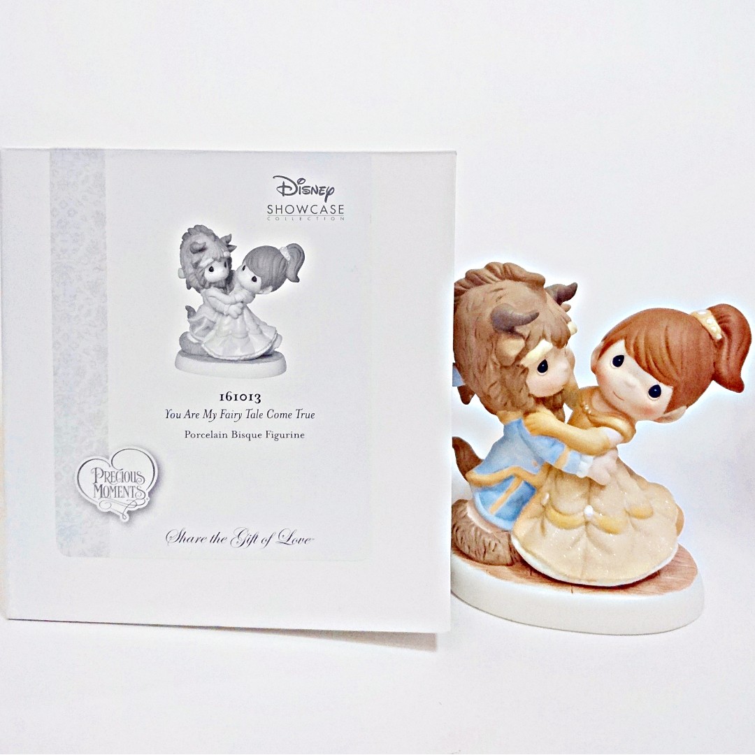 Precious Moments Bisque Porcelain Figurine Beauty And The Beast 161013 Disney Showcase Collection You Are My Fairy Tale Come True 