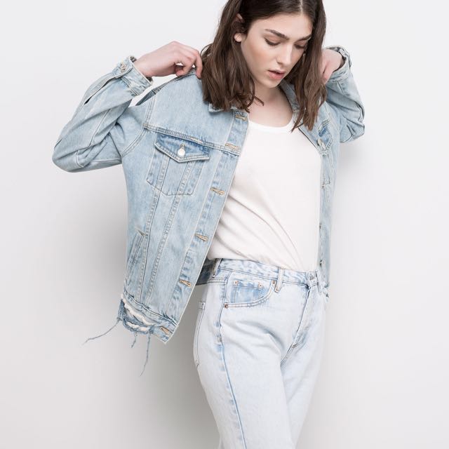 Pull and bear oversized denim jacket on sale