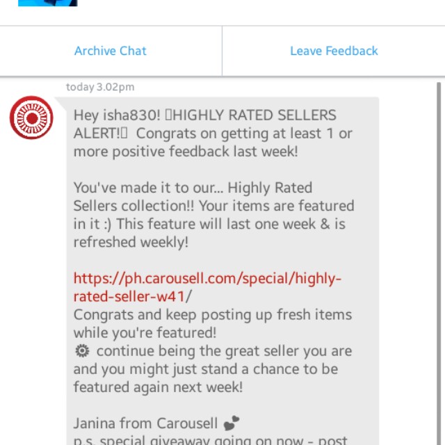 Thank you carousell (Category: Community) located in Mandaluyong City. Submitted by isha830 (Listing ID 132544928, Image 1). Description: Thank you carousell and shoppers online.. :).