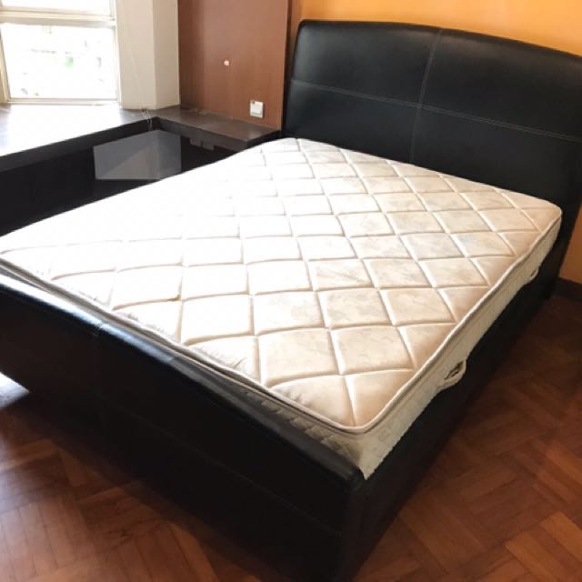 Used Queen Size Bed Frame N Mattress Furniture Beds Mattresses Photo